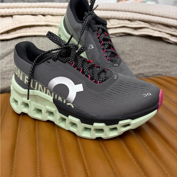 On Running Shoes - On Running Women's Black and Mint Athletic Shoes